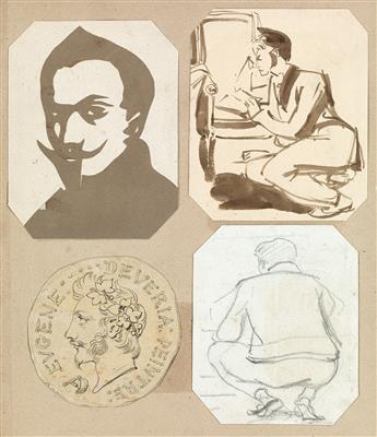 ACHILLE DEVÉRIA (Paris 1800-1857 Paris) Group of 8 drawings.